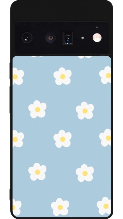 Coque Google Pixel 6 Pro - Silicone rigide noir Easter 2024 daisy flower