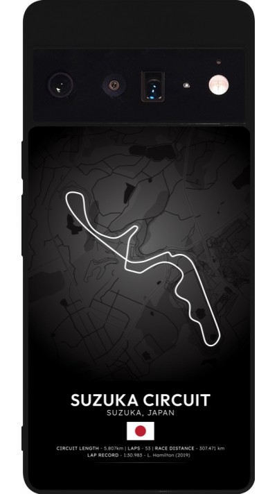 Coque Google Pixel 6 Pro - Silicone rigide noir F1 Track 2025 Japan