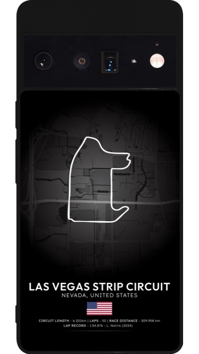 Coque Google Pixel 6 Pro - Silicone rigide noir F1 Track 2025 Las Vegas