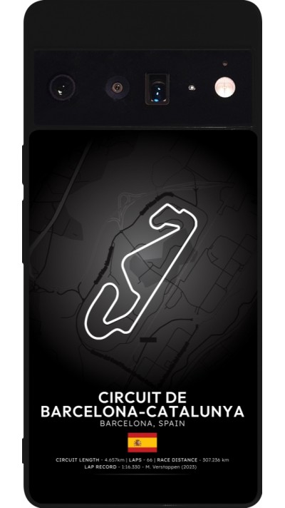 Coque Google Pixel 6 Pro - Silicone rigide noir F1 Track 2025 Spain