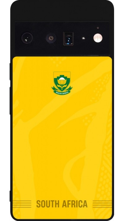 Coque Google Pixel 6 Pro - Silicone rigide noir Maillot de football Afrique du Sud 2026 personnalisable