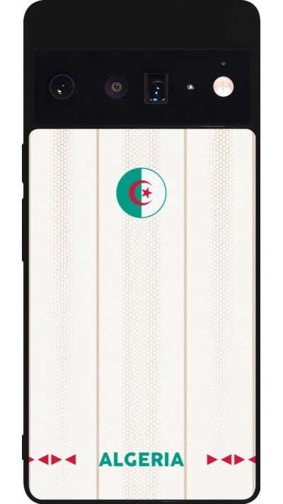 Coque Google Pixel 6 Pro - Silicone rigide noir Maillot de football Algérie 2026 personnalisable