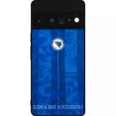 Coque Google Pixel 6 Pro - Silicone rigide noir Maillot de football Bosnie-Herzégovine 2026 personnalisable