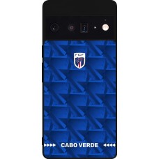 Coque Google Pixel 6 Pro - Silicone rigide noir Maillot de football Cap-Vert 2026 personnalisable