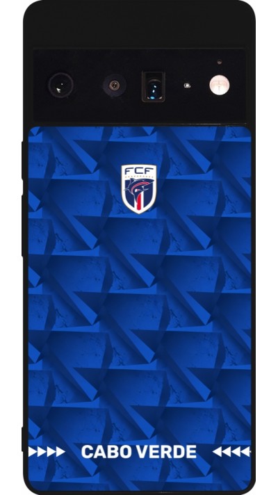 Coque Google Pixel 6 Pro - Silicone rigide noir Maillot de football Cap-Vert 2026 personnalisable