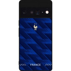 Coque Google Pixel 6 Pro - Silicone rigide noir Maillot de football France 2026 personnalisable