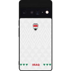 Coque Google Pixel 6 Pro - Silicone rigide noir Maillot de football Irak 2026 personnalisable