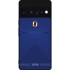 Coque Google Pixel 6 Pro - Silicone rigide noir Maillot de football Japon 2026 personnalisable