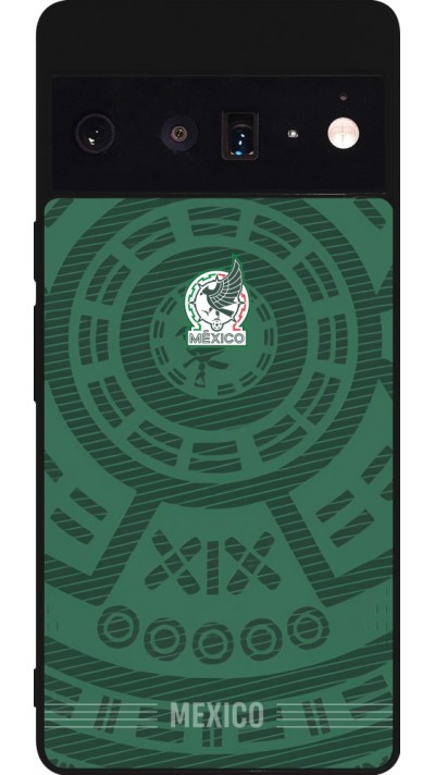 Coque Google Pixel 6 Pro - Silicone rigide noir Maillot de football Mexique 2026 personnalisable