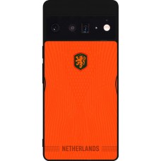 Coque Google Pixel 6 Pro - Silicone rigide noir Maillot de football Pays-Bas 2026 personnalisable
