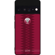 Coque Google Pixel 6 Pro - Silicone rigide noir Maillot de football Qatar 2026 personnalisable