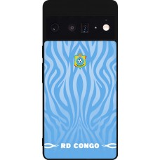 Coque Google Pixel 6 Pro - Silicone rigide noir Maillot de football RD Congo 2026 personnalisable