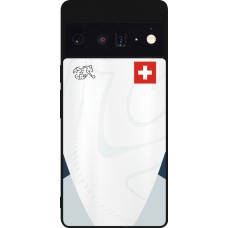 Google Pixel 6 Pro Case Hülle - Silikon schwarz Schweiz Away personalisierbares Fussballtrikot