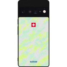 Coque Google Pixel 6 Pro - Silicone rigide noir Maillot de football Suisse Away 2026 personnalisable