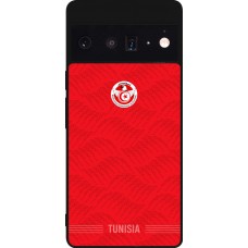 Coque Google Pixel 6 Pro - Silicone rigide noir Maillot de football Tunisie 2026 personnalisable