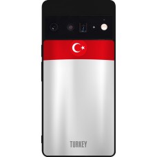 Google Pixel 6 Pro Case Hülle - Silikon schwarz Türkei personalisierbares Fussballtrikot