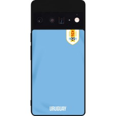 Google Pixel 6 Pro Case Hülle - Silikon schwarz Uruguay 2022 personalisierbares Fussballtrikot