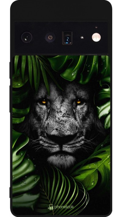 Coque Google Pixel 6 Pro - Silicone rigide noir Forest Lion