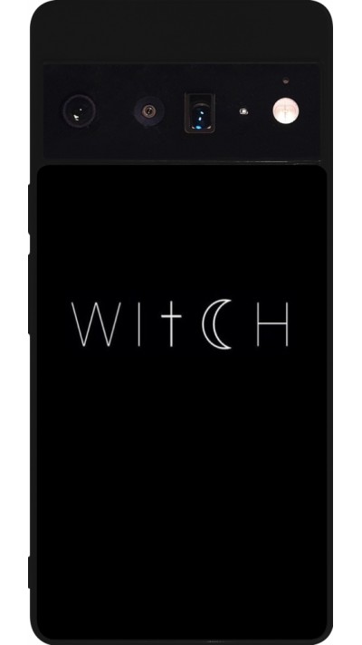 Coque Google Pixel 6 Pro - Silicone rigide noir Halloween 22 witch word