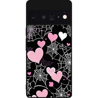 Google Pixel 6 Pro Case Hülle - Silikon schwarz Halloween 2024 girly