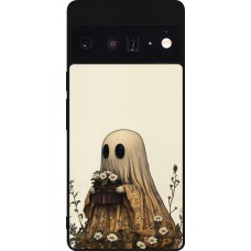 Coque Google Pixel 6 Pro - Silicone rigide noir Halloween 2025 Ghost gardener