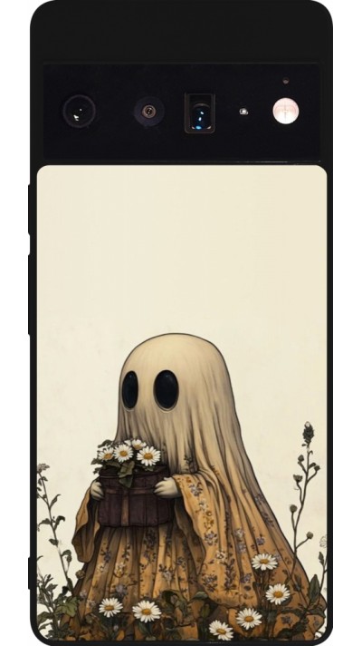 Coque Google Pixel 6 Pro - Silicone rigide noir Halloween 2025 Ghost gardener