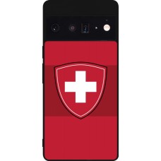 Coque Google Pixel 6 Pro - Silicone rigide noir Hockey World Championship Ecusson Suisse