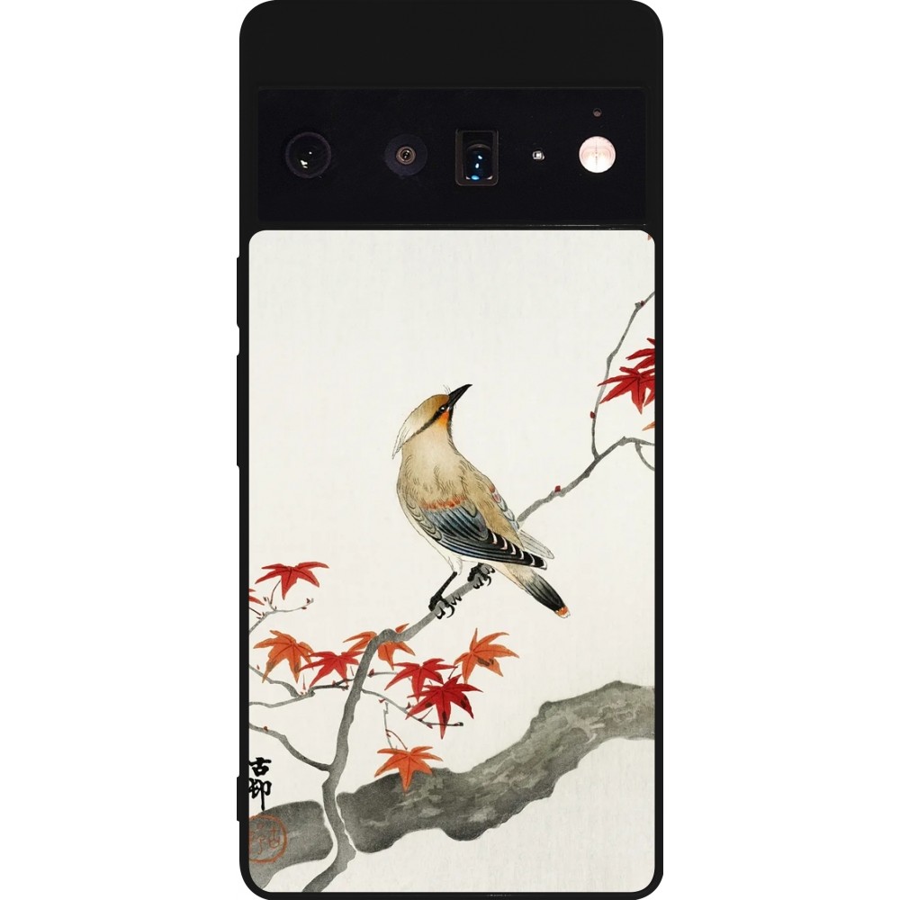 Coque Google Pixel 6 Pro - Silicone rigide noir Japanese Bird