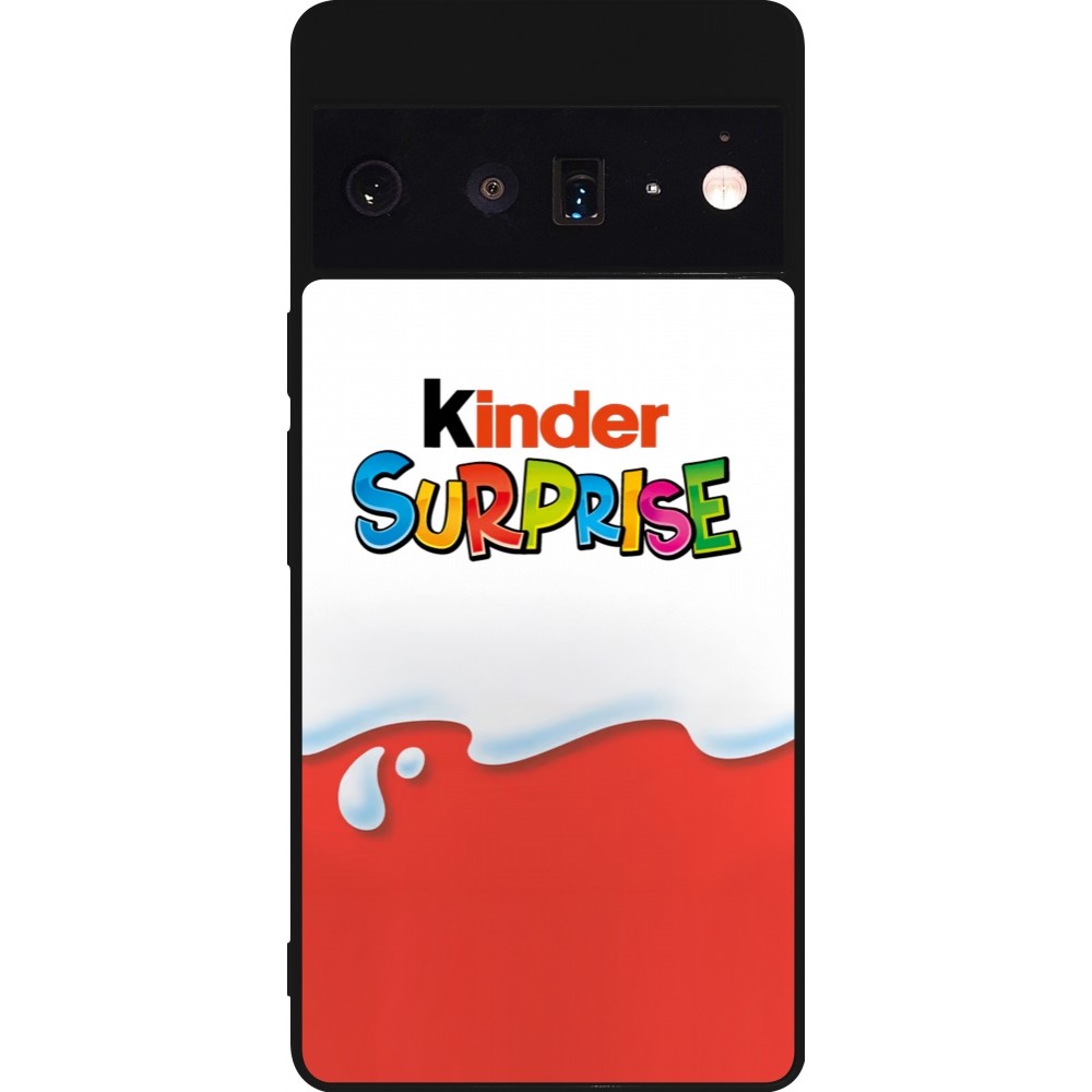 Google Pixel 6 Pro Case Hülle - Silikon schwarz Kinder Surprise