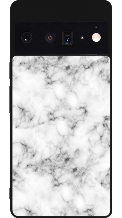 Coque Google Pixel 6 Pro - Silicone rigide noir Marble 01