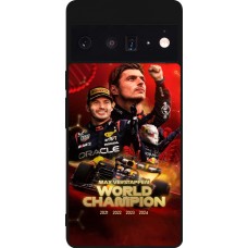 Google Pixel 6 Pro Case Hülle - Silikon schwarz Max Verstappen Champion 2023