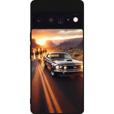 Coque Google Pixel 6 Pro - Silicone rigide noir Mustang 69 Grand Canyon