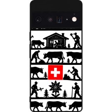 Coque Google Pixel 6 Pro - Silicone rigide noir Poya Suisse 1