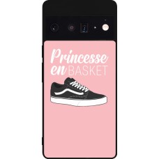 Coque Google Pixel 6 Pro - Silicone rigide noir princesse en basket