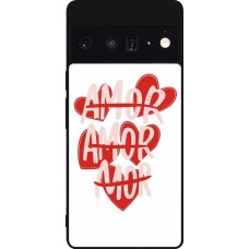 Coque Google Pixel 6 Pro - Silicone rigide noir Saint Valentines Day 26 Amor