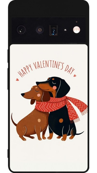 Google Pixel 6 Pro Case Hülle - Silikon schwarz Saint Valentines Day 26 Happy Valentine