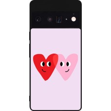 Google Pixel 6 Pro Case Hülle - Silikon schwarz Saint Valentines Day 26 Heart