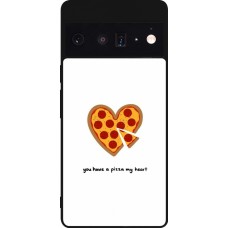 Coque Google Pixel 6 Pro - Silicone rigide noir Saint Valentines Day 26 You have my pizza heart