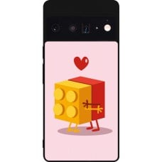 Coque Google Pixel 6 Pro - Silicone rigide noir Saint Valentines Day 26 Puzzle