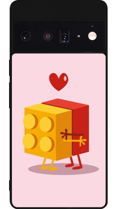 Google Pixel 6 Pro Case Hülle - Silikon schwarz Saint Valentines Day 26 Puzzle