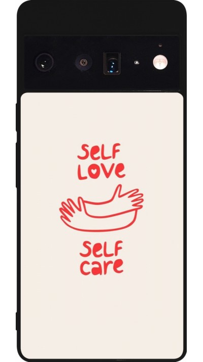 Google Pixel 6 Pro Case Hülle - Silikon schwarz Saint Valentines Day 26 Self love self care