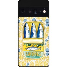 Google Pixel 6 Pro Case Hülle - Silikon schwarz Sardines in oil 2026