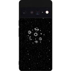 Coque Google Pixel 6 Pro - Silicone rigide noir Space Doodle