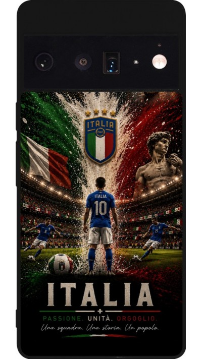 Google Pixel 6 Pro Case Hülle - Silikon schwarz Fussball Italien splash 2026