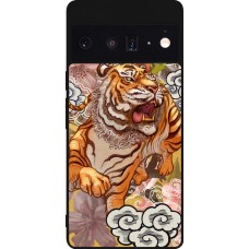 Google Pixel 6 Pro Case Hülle - Silikon schwarz Spring 23 japanese tiger