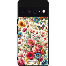 Google Pixel 6 Pro Case Hülle - Silikon schwarz Spring 25 fruehling bluetend