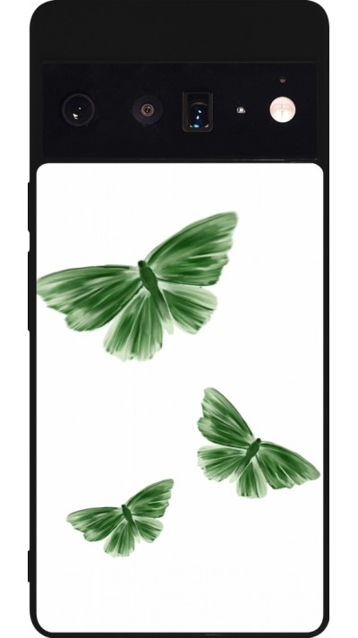 Google Pixel 6 Pro Case Hülle - Silikon schwarz Butterflies Spring 2026