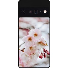 Google Pixel 6 Pro Case Hülle - Silikon schwarz Cherry tree Spring 2026