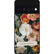 Google Pixel 6 Pro Case Hülle - Silikon schwarz Full Bloom Spring 2026