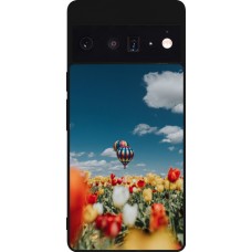 Google Pixel 6 Pro Case Hülle - Silikon schwarz Hot air balloon Spring 2026